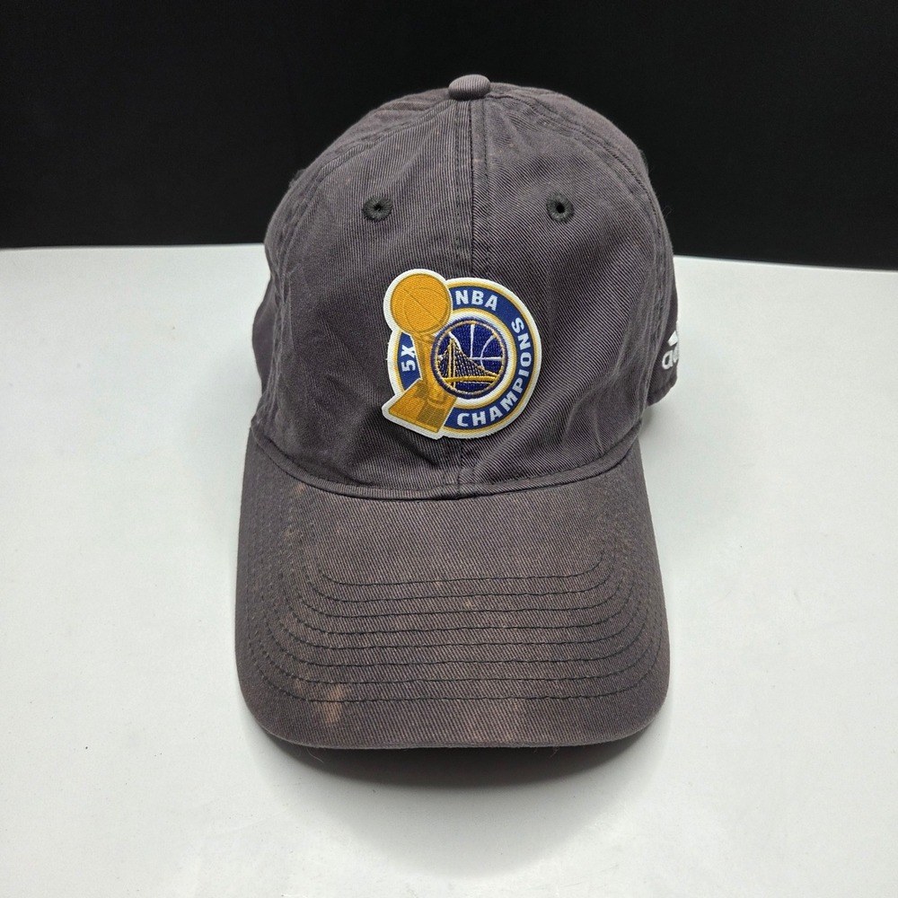 Adidas Golden State Warriors Hat 2017 NBA Champions OSFM Gray Strapback Cap GSW